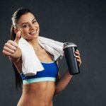 Girl with a shaker in her hand