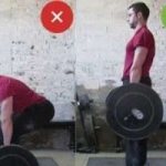 Correct and incorrect deadlift postures