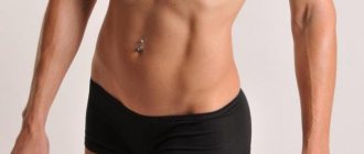 sculpted belly in girls