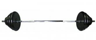 Штанга на белом фоне