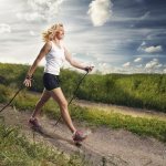 техника ходьбы с палками видео