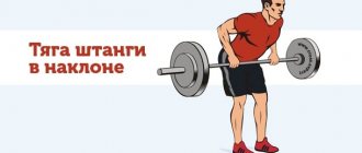 Bent-over barbell row