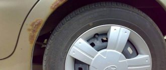 убрать ржавчину крыла автомобиля