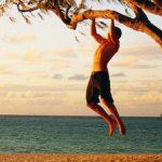 Exercises on the horizontal bar